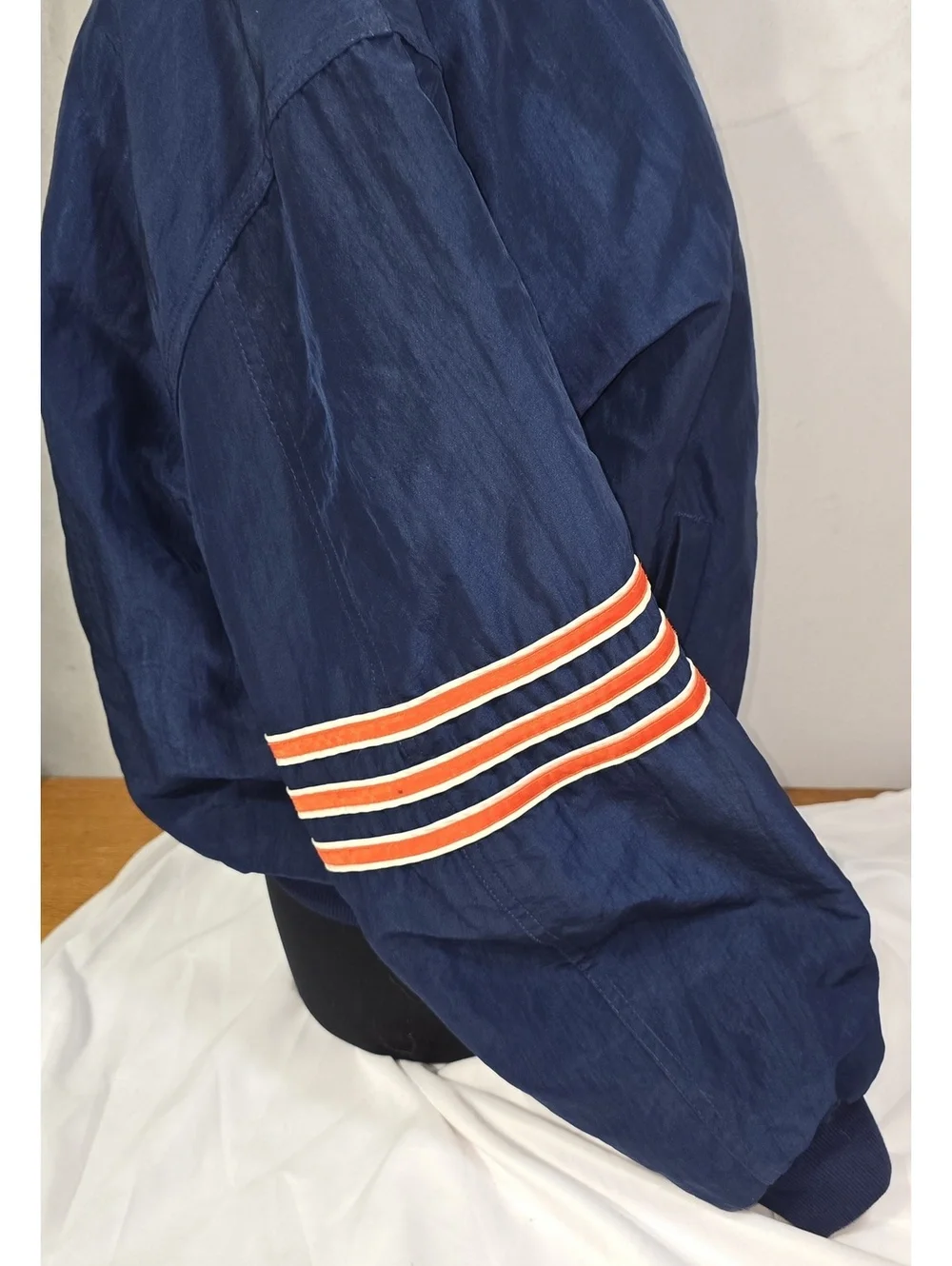 Vtg 90s Chicago Bears Starter Satin Bomber Jacket Authentic Pro Line Men's L Y2K
